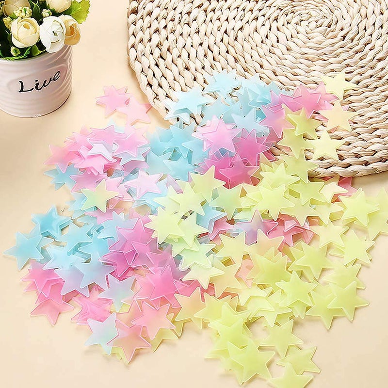 KTKA Glow in The Dark Stars Stickers, 200 Pieces Glowing Stars for Ceiling Luminous Wall Sticker, Glowing for Kids Rooms (200) - Image 4
